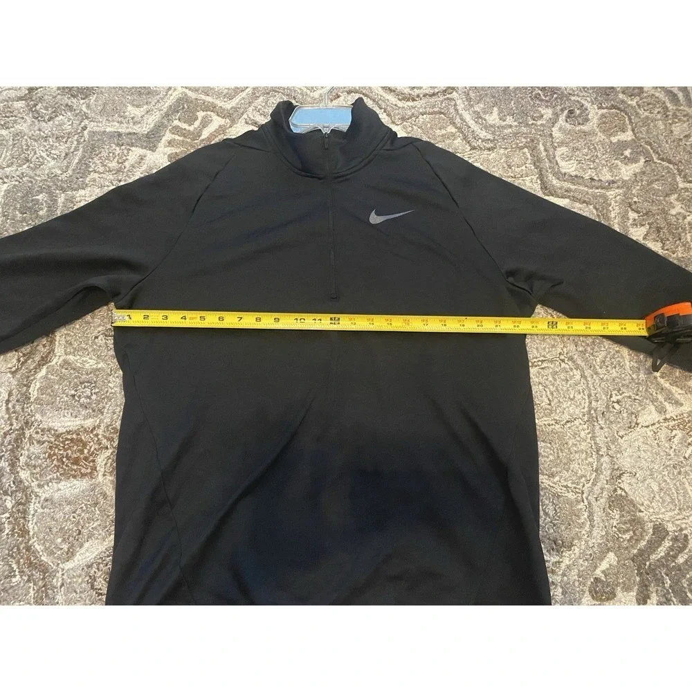Nike Pullover Mens Black Dri Fit 1/2 Zip Fleece Lined Mock Size XL Sweatshirt